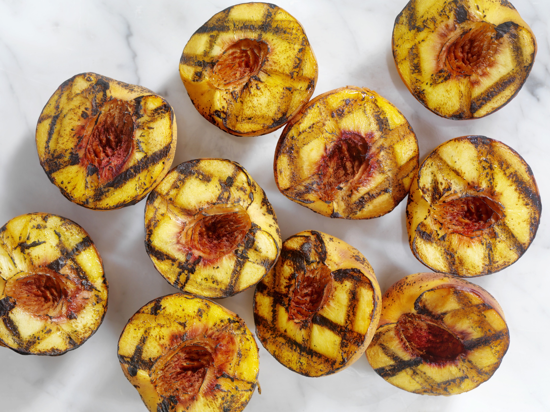 Grilled Peaches with Mascarpone and Honey - Oliver's Markets
