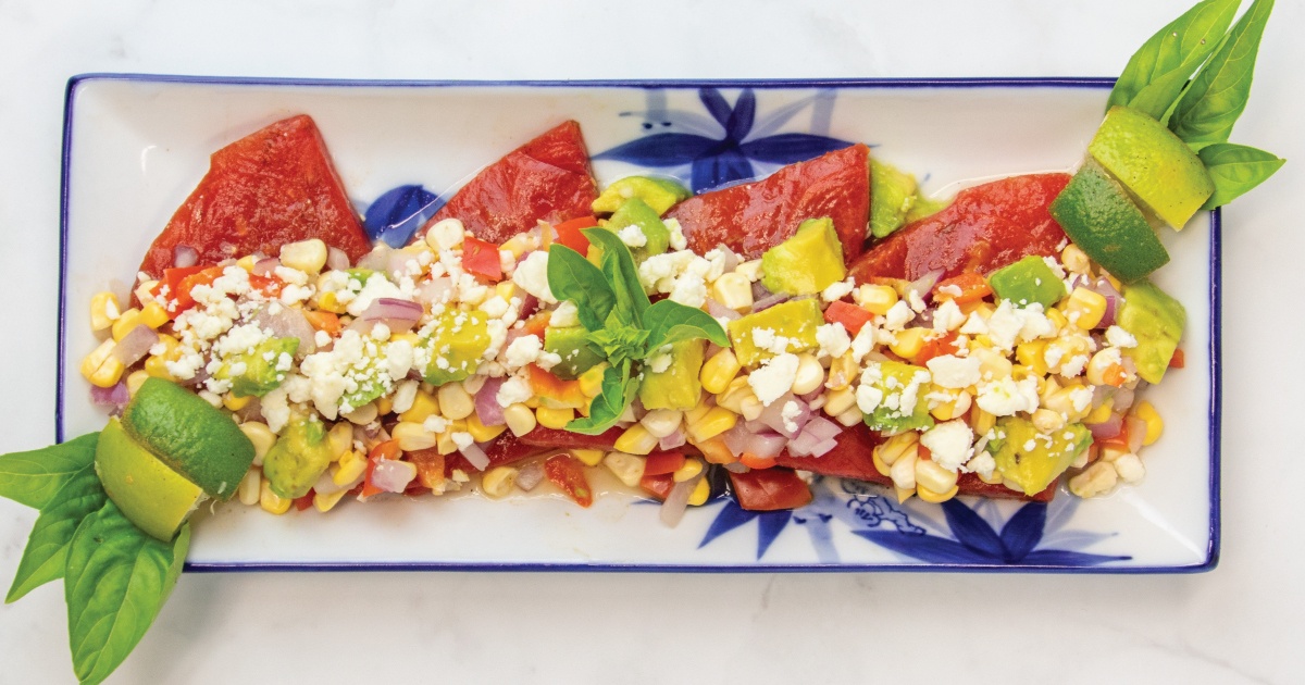 Grilled Watermelon and Fresh Corn Salad - Oliver's Markets
