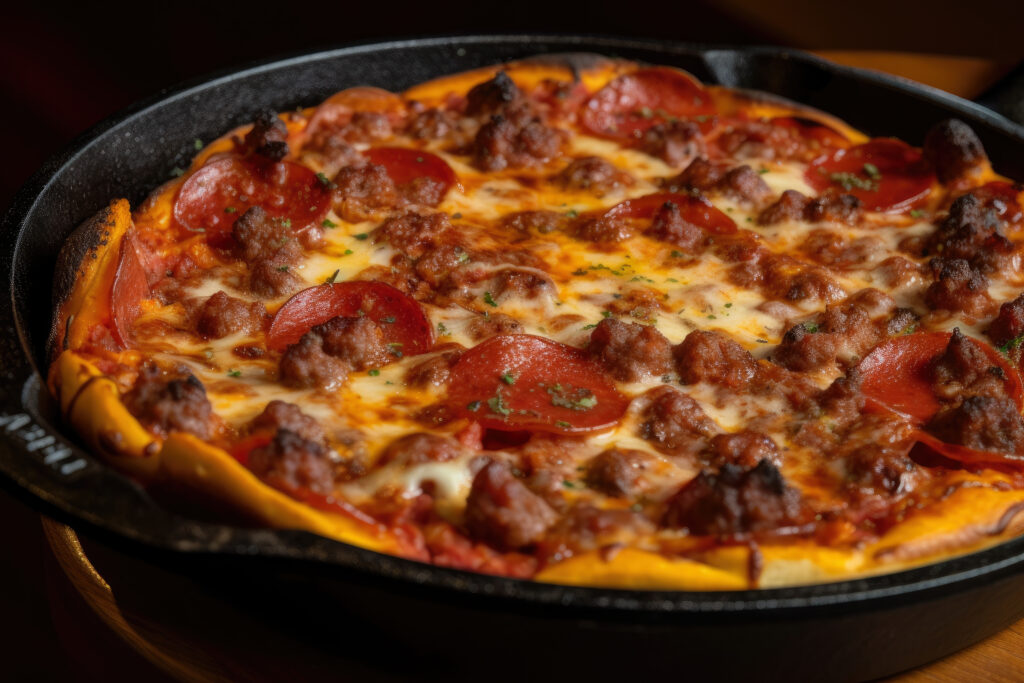 Meat Lovers Cast Iron Skillet Pizza - Oliver's Markets