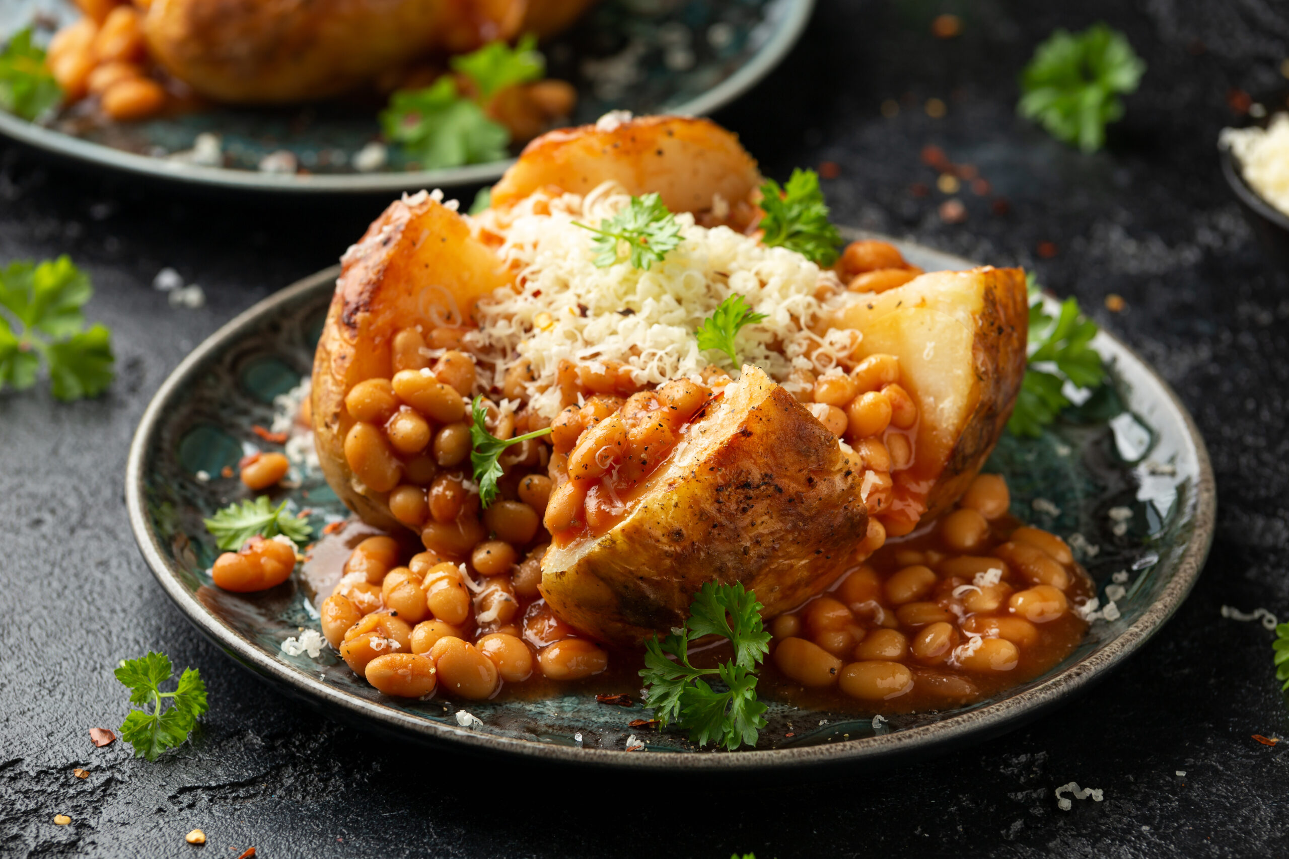 Grilled Jacket Potatoe's & Beans - Oliver's Markets