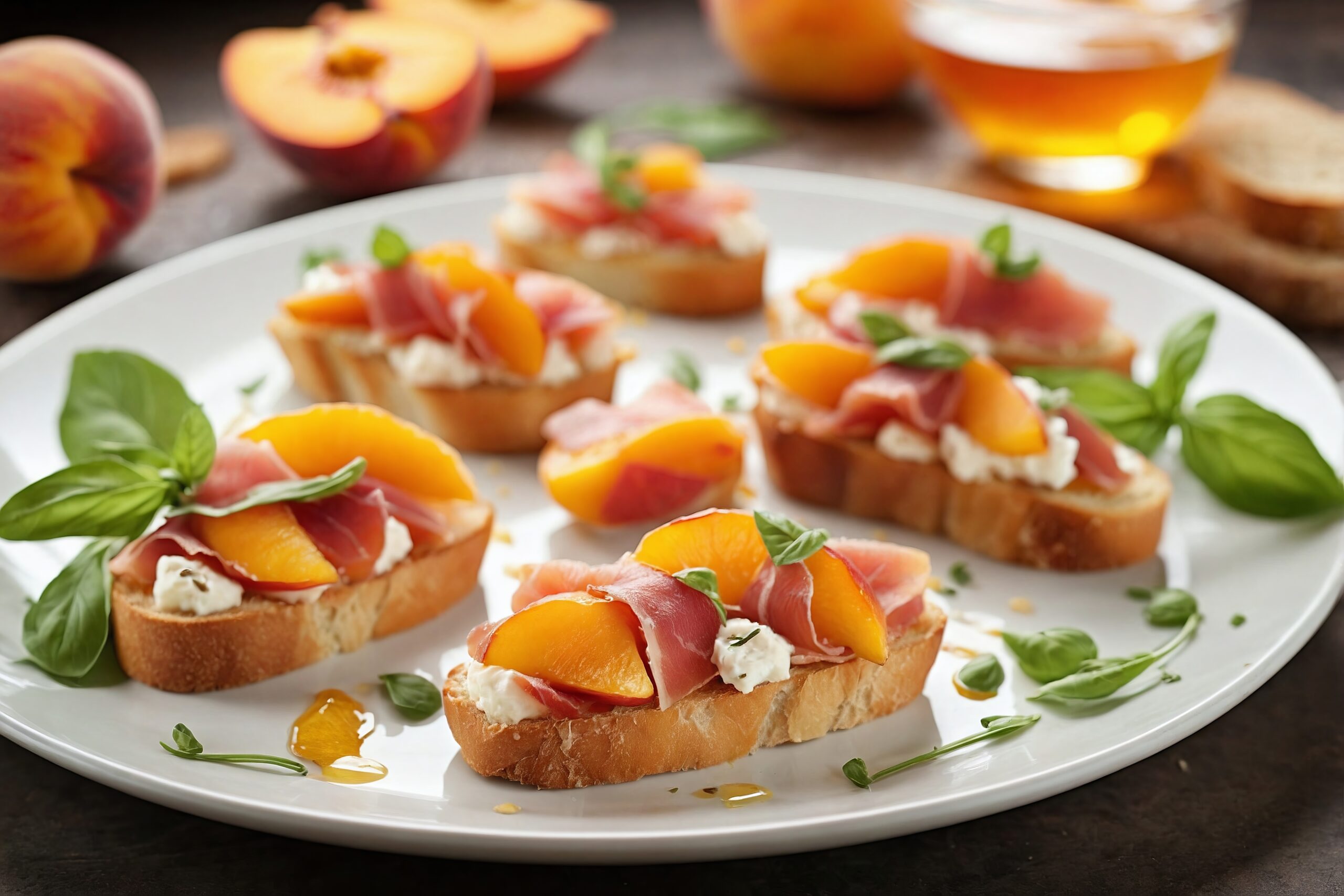 Grilled Peach Crostini - Oliver's Markets