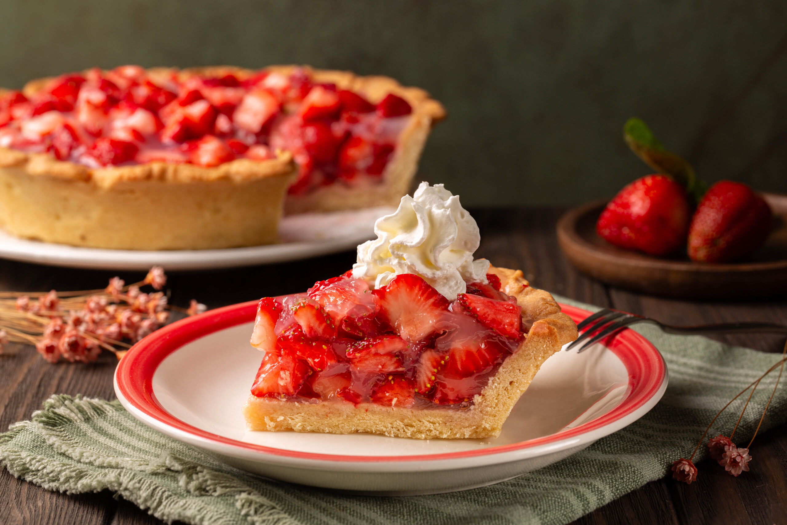 Strawberry Pie with Fresh Whipped Cream - Oliver's Markets
