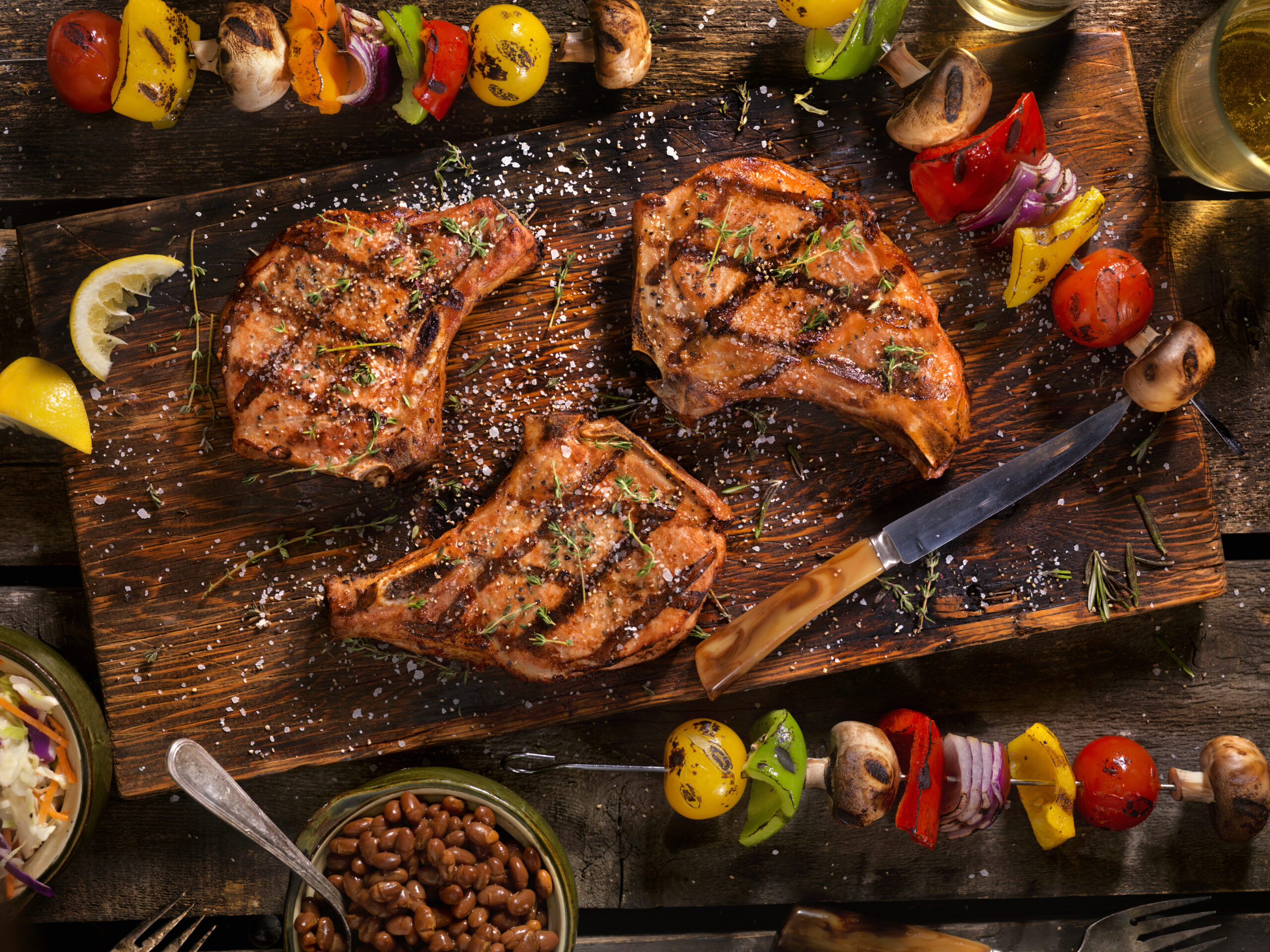 Grilled Bone-In Pork Chops - Oliver's Markets